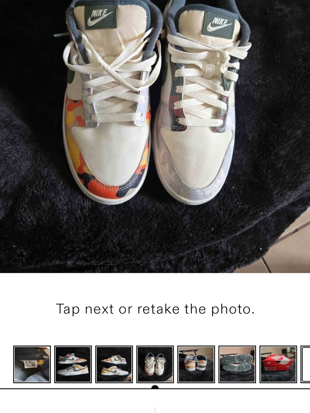 Nike Men Low-Top Sneakers - White with Orange, Yellow, Black & Gray Accents